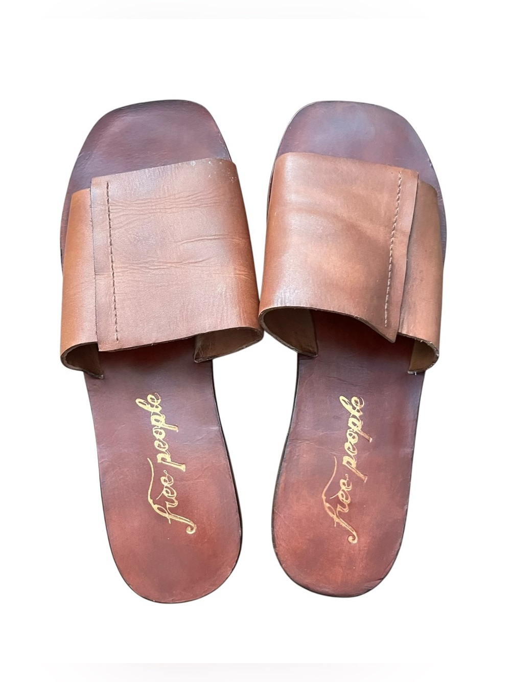 Free People Verona Brown Leather Sandals